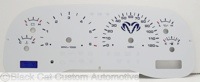 99-00 Dakota Custom White Gauge Face